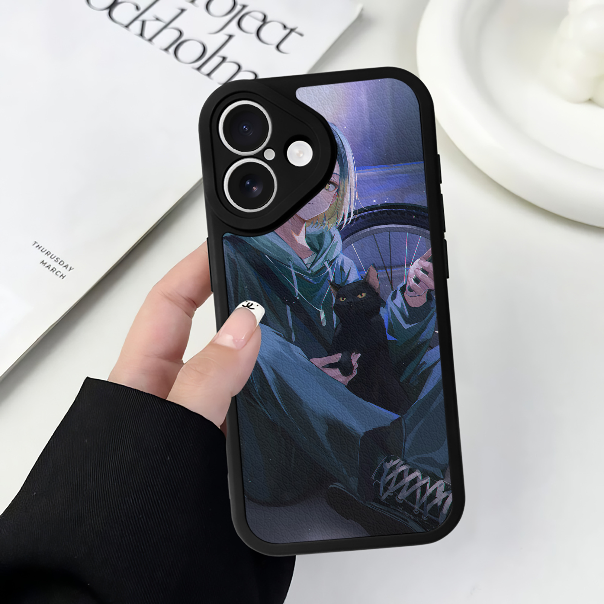 （画像用） ハイキュー!! Haikyu!! 【iPhone 16シリーズ対応】シリコンスマホケース（レザー調） 材質：シリコン